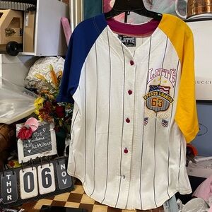 Vintage Latte Sport Shirt Mens large 
Sportswear Team Jersey Baseball 90's
80's